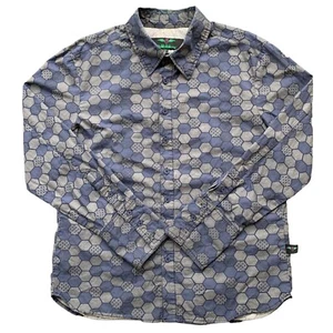 Tripp NYC Button Shirt Geometric Honeycomb Daang Large Hot Topic - Picture 1 of 6