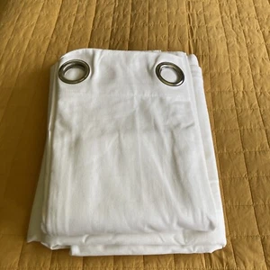 New (1 pair) IKEA MERETE Room Darkening Grommet White Curtains 57x98" - Picture 1 of 6