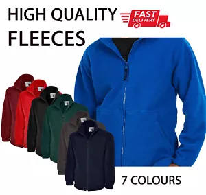 PLAIN NO TEXT Classic FLEECE Jacket Full Zip Work Wear Warm Casual HQ Clothing P - Picture 1 of 14