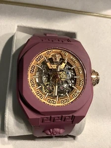 NWT VERSACE Bordeaux Purple Ceramic Automatic Skeleton Watch $2,195.00 - Picture 1 of 6