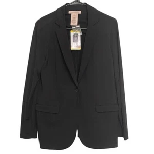 Philosophy Black Blazer Jacket Super Soft Minimalist Career Casual. Size M New - Picture 1 of 3