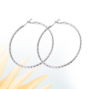 Round Earrings Simple Earrings Large Circle Earrings Fashion Earrings - Picture 1 of 12