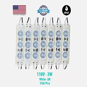 LED Module 110V-3W Store Front Light - 100 Pcs -55ft - IP67 Sign Channel Letter - Picture 1 of 9