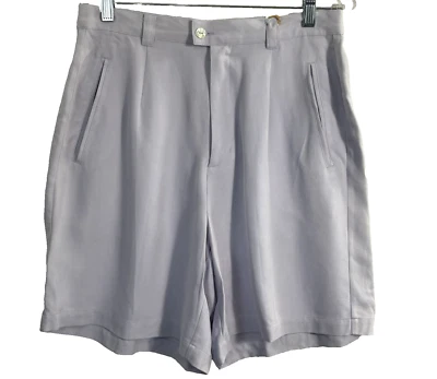 Bermuda feminina nova com etiquetas Tommy Bahama perna larga seda Lucky Penny tamanho 12 lilás claro roxo - Imagem 1 de 4