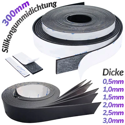 Stark Selbstklebend Silikon Gummi Rutschfeste Pads Matte Band 10,20,30mm x 300mm - Bild 1 von 4