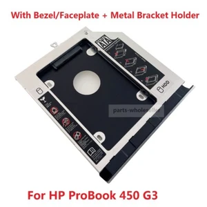 2ème disque dur SATA SSD caddy pour HP Probook 450 G1 G2 G3 lunette avant - Photo 1/21