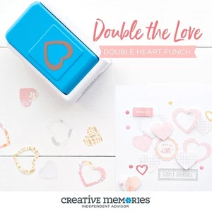 Punzón decorativo para álbumes de recortes Creative Memories doble corazón 2018 nuevo en caja - Imagen 1 de 6
