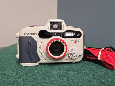 Câmera de Filme 35mm Canon PRIMA AS-1 (Sure Shot A1) Data Ai AF Impermeável Testada - Imagem 1 de 4