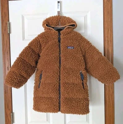 Parka Sherpa Patagonia Baby Reciclada Hi-loft Umber Marrón Niño Pequeño 4t TTS USADA EN EXCELENTE ESTADO Foto 1 de 4