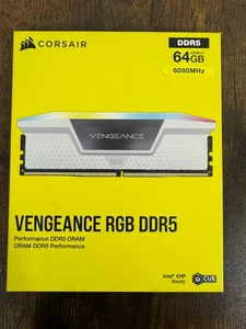 CORSAIR Vengeance RGB 64GB (2 x 32GB) 288-Pin PC RAM DDR5 6000 (PC5 48000) CL30 - Picture 1 of 3