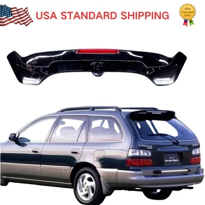 Black Rear Window Spoiler Wing with Light for 1995-1998 Toyota Corolla Hatchback Foto 1 de 4