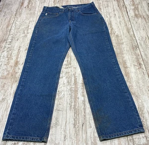 Carhartt Jeans Mens 32 x 30 B18 DST Blue Denim Relaxed Fit Workwear 7240 - Picture 1 of 11