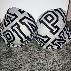 Victoria's Secret ROSA Wear Everywhere PUSH-UP T-Shirt Sujetador GRIS Negro Logo 36D - Imagen 1 de 8