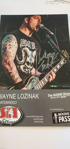 2019 NAMM WAYNE LOZINAK SIGNED AUTO PHOTO HATEBREED GUITARIST LEAD GUITAR - Picture 1 of 1