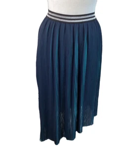 Anthropologie Seen Worn Kept Skirt Navy Pleated asymmetrical Size 8 BNWT rpp118 - Picture 1 of 15
