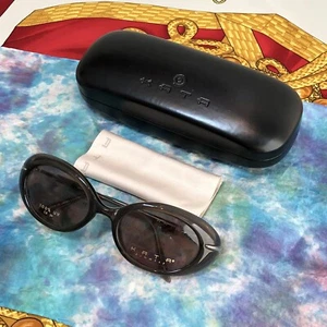 Vintage Gray KATA Round Vena Sunglasses Made In Japan - Picture 1 of 8