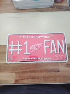 NHL Detroit Red Wings License Plate New #1FAN - Picture 1 of 5