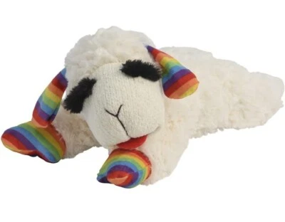 Multipet Lamb Chop DogRainbow Colors Squeaky Fetch Chew Plush - Image 1 of 4
