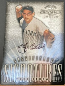 1998 Donruss Signature Series Significant Signatures Yogi Berra Autograph /2000