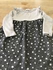 Girls Dress Grey With Sparkly Skirt M& S Age 3/4 Yrs
