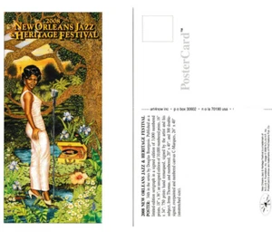 2008 New Orleans Jazz Festival Poster Postkarte Irma Thomas von Bourgeois - Bild 1 von 1
