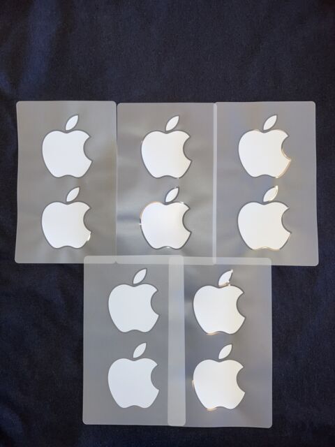 5 Apple Logo Stickers from Apple Gift Cards - NEW