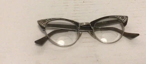 Vtg Retro Eyeglass 50s - 60s Style cat eye framed (bifocals) glasses - Picture 1 of 14
