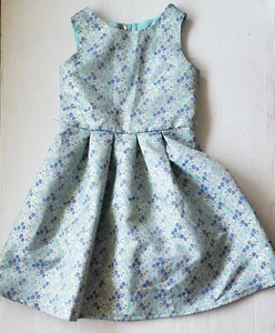 Trixxi Girl Dress Girls 12 Formal Jacquard Floral Back Cut Outs Exposed Zip - Picture 1 of 4