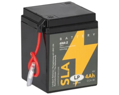 Batterie 6N4-2 SLA 12V 4Ah für Honda Monkey CY 50 K CY50 XL 500 Yamaha RD DT - Bild 1 von 4