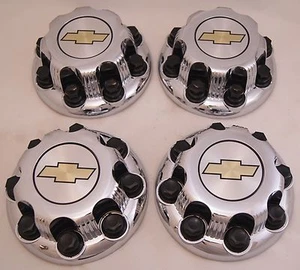 4 New Chevy Suburban Avalanche 2500 3500 Chrome Factory OEM Center Caps 9597163 - Picture 1 of 4