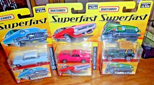 3 LOT Matchbox Superfast JEEP WRANGLE '55 CADILLAC Hemi Cuda Pink #4 1/15500 + - Picture 1 of 4