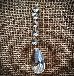 Swarovski Crystal  Teardrop With 5 Beads Chandelier Part Pendant Sun catcher - Picture 1 of 2