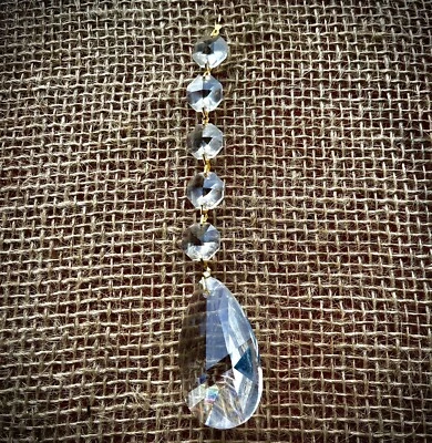 Swarovski Crystal  Teardrop With 5 Beads Chandelier Part Pendant Sun catcher - Image 1 of 2