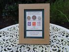 Personalised, 66th Birthday, 1958, 3 coin and Stamps,  Framed set