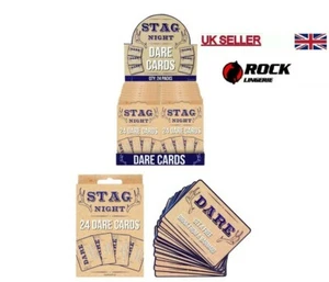 24 Stag Party Dare Cards Stag Night Do Party Games Hen Accessories A pack of Fun - Picture 1 of 3