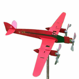 New ListingAirplane Wind Spinner Metal Aircraft Weathervane Decoration Cool Decor for Yard