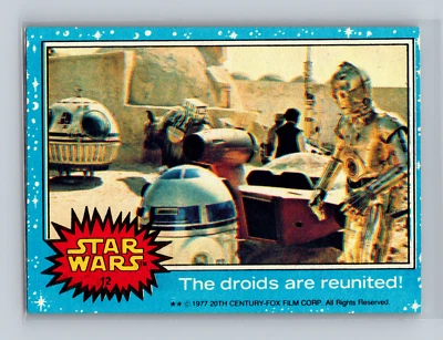 1977 Topps Star Wars Series 1 Blue The Droids Are Reunited #12 - Image 1 of 2
