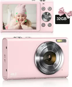 Camera for Kids, 2.7K 48MP Digital Camera for Teen Boy and Girl with 32GB SD Car - Picture 1 of 1