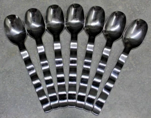 Farberware ACHTERBAHN Set 7 große Suppenlöffel Edelstahl Besteck Korea 7 1/2" - Bild 1 von 4