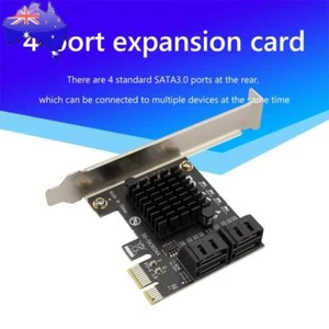 SATA PCIe Adapter 4 Ports SATA III to PCI Express 3.0 X1 Expansion Card - Afbeelding 1 van 7