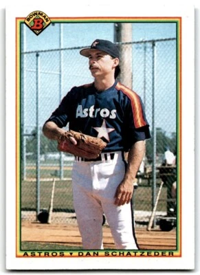1990 Bowman Baseball Card Dan Schatzeder Houston Astros #69 - Image 1 of 2
