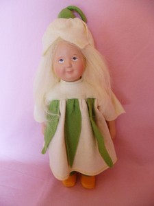 Künstlerpuppe Puppe MÄRZENBECHER Martin Pappmaché handbemalt Filzkleidung top 