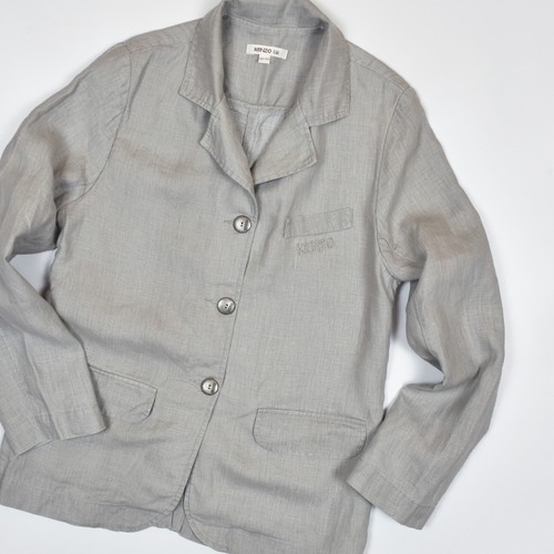 Giacca Blazer Kenzo Bambine 100% LINO Grigia 10 Anni