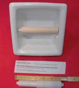 KOHLER WHITE: Ceramic New Stock...full Recessed Toilet Paper Holder, MADE IN USA - Picture 1 of 21