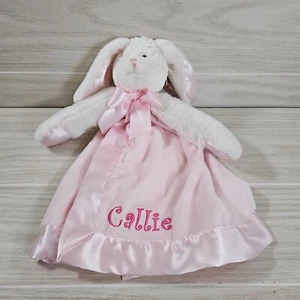 Bearington Baby Collection Pink Rabbit Bunny Satin Security Blanket Lovey Callie - Picture 1 of 9