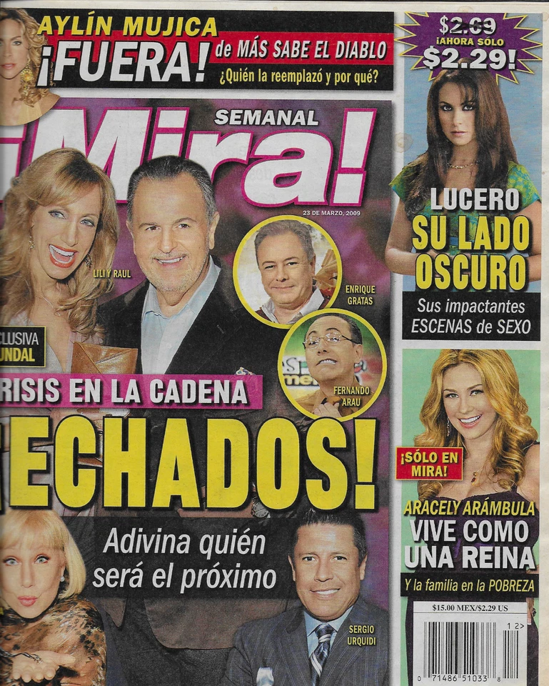 Mira Tabloid Magazine Univision Cast Aracely Arambula Lucero Hogaza Aylin Mujica - Image 1 of 4