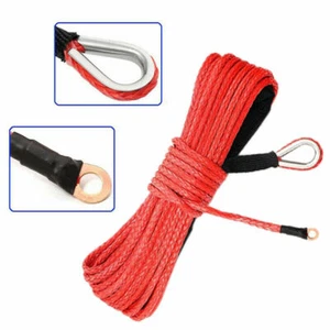 Cable de recuperación de cable de línea de cabrestante sintético de 3/16"x50 pies 7000 lb con funda - Imagen 1 de 12