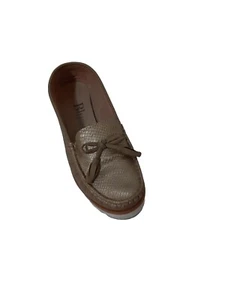 ☆BLUSS! DAMEN HALBSCHUH GOLD LEDER METALLIC SLIPPER GRÖSSE 9 - Bild 1 von 7