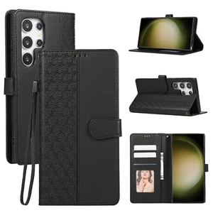 Funda tipo billetera de cuero para Samsung Galaxy S24 Ultra S23 S22 Plus Note20 - Imagen 1 de 65