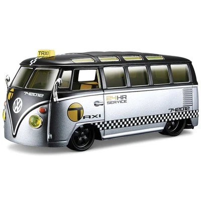 6.5" Maisto Volkswagen Van Samba Taxi Bus "All Stars" Diecast Model Toy Car 1:25 - Image 1 of 2